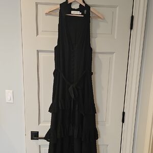 Zimmermann Black Ruffled Maxi Dress